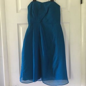 J.Crew Leona silk chiffon strapless dress